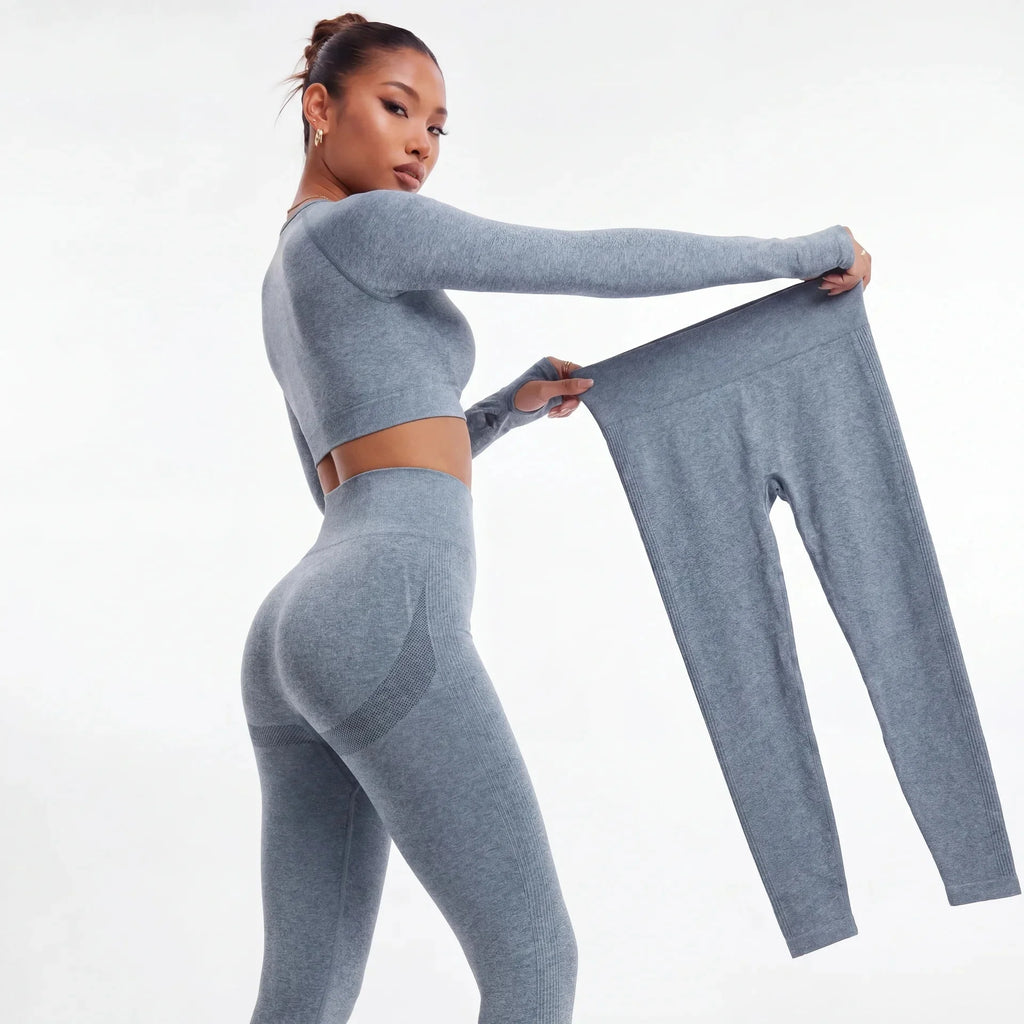 Leggings sans Couture Taille Haute Sculptant et Respirant